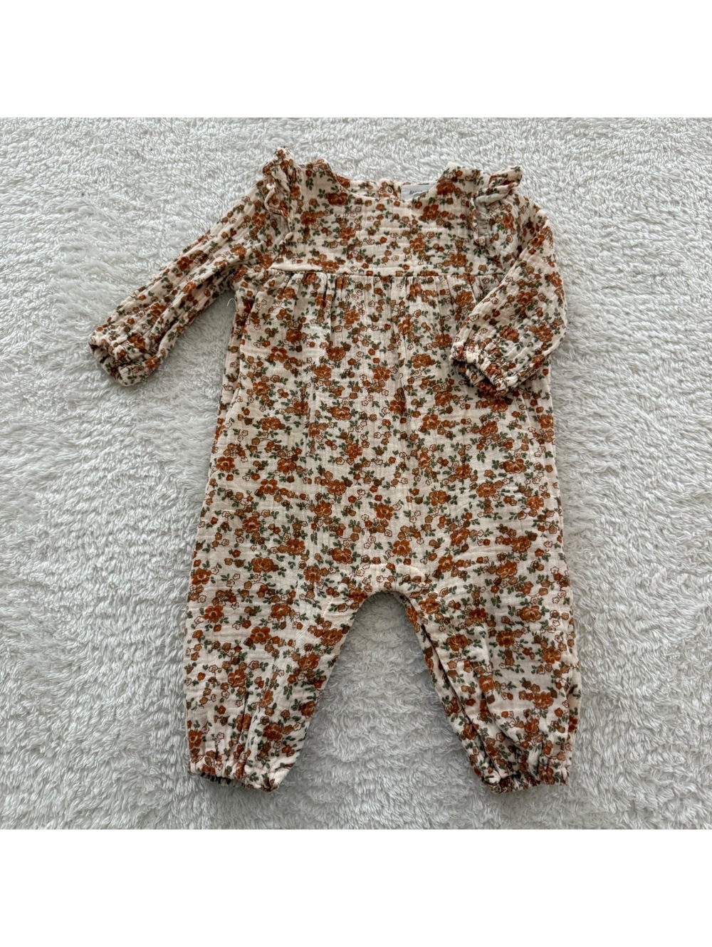 3-6m Muslin Floral Romper